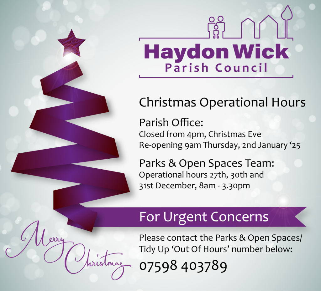Office closed from 4ppm Christmas Eve - 9am, 2nd January. Call Out of hours 07598403789 for Urgent Concerns