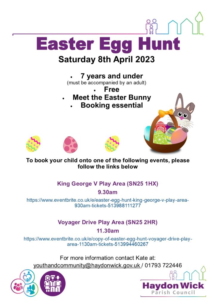Easter Egg Hunt at Voyager Drive Play Area - Haydon Wick Parish Council