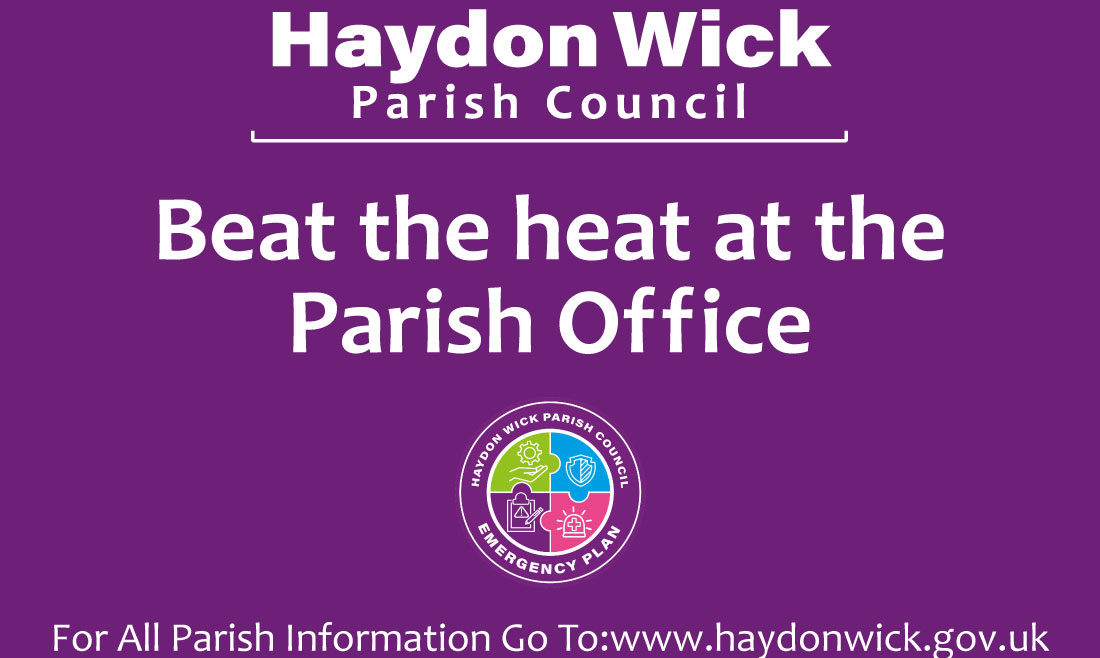 Beat the heat at the Parish Office Graphic with branding