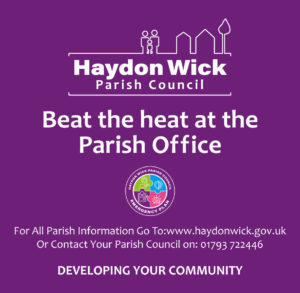 Beat the heat at the Parish Office Graphic with branding